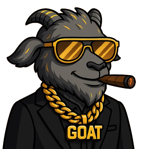 Cool goat with sunglasses
